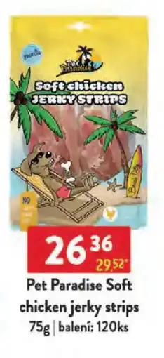Qanto Pet Paradise Soft chicken jerky strips nabídka