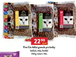 Qanto Fine Cat Adlut granule pro kočky kuřecí, mix, hovězí nabídka