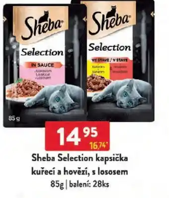Qanto Sheba Selection kapsička kuřecí a hovězí, s lososem nabídka