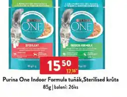 Qanto Purina One Indoor Formula tuňák,Sterilised krůta nabídka