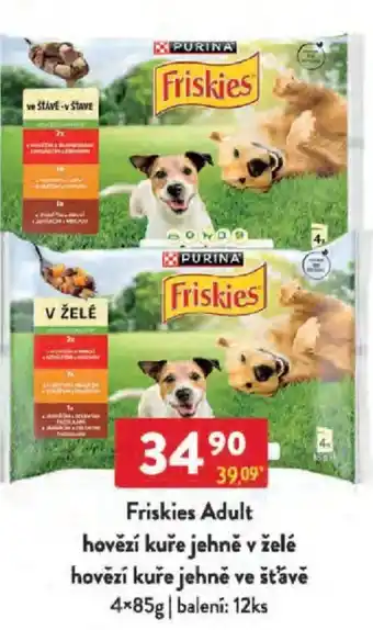 Qanto Friskies Adult hovězí kuře jehně v želé hovězí kuře jehně ve šťávě nabídka