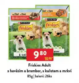 Qanto Friskies Adult s hovězím a brambor, s kuřetem a mrkví nabídka