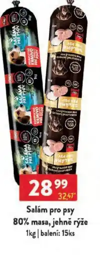 Qanto Salám pro psy 80% masa, jehně rýže nabídka
