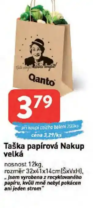 Qanto Taška papírová Nakup velká nabídka