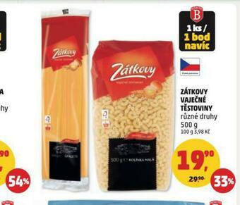 Penny Market Zátkovy vaječné těstoviny nabídka