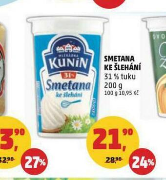 Penny Market Smetana ke šlehání nabídka