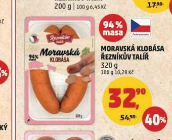 Penny Market Moravská klobása nabídka