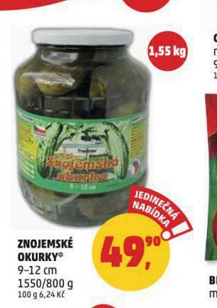 Penny Market Znojemské okurky nabídka