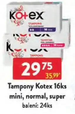 Qanto Tampony Kotex mini, normal, super nabídka