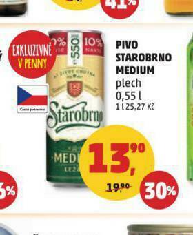 Penny Market Pivo starobrno nabídka
