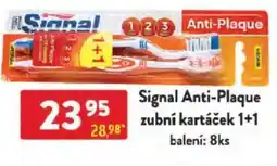 Qanto Signal Anti-Plaque zubní kartáček 1+1 nabídka