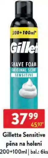 Qanto Gillette Sensitive pěna na holení nabídka
