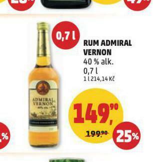 Penny Market Rum admiral vernon nabídka