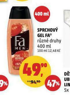 Penny Market Sprchový gel fa nabídka