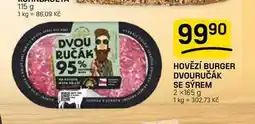 Flop HOVĚZÍ BURGER DVOURUČÁK SE SÝREM nabídka