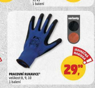Penny Market Pracovní rukavice nabídka