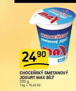 Flop Choceňská Mlékárna Choceňský smetanový jogurt max bílý nabídka