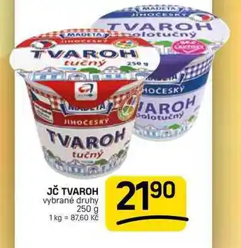 JČ TVAROH vybrané druhy