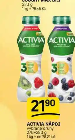 Flop ACTIVIA NÁPOJ vybrané druhy nabídka