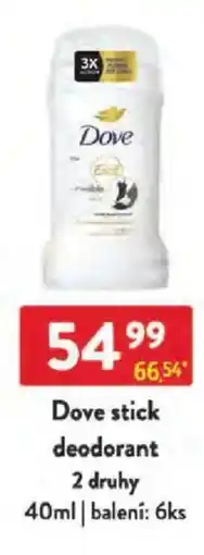 Qanto Dove stick deodorant nabídka