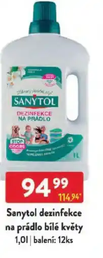 Qanto Sanytol dezinfekce na prádlo bílé květy nabídka