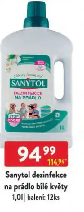 Qanto Sanytol dezinfekce na prádlo bílé květy nabídka