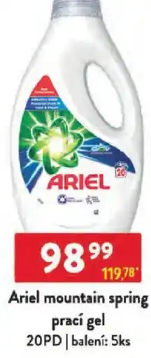 Qanto Ariel mountain spring prací gel 20PD nabídka