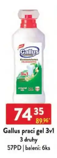 Qanto Gallus prací gel 3v1 nabídka