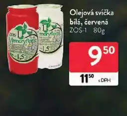 Qanto Olejová svíčka bílá, červená nabídka