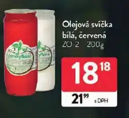 Qanto Olejová svíčka bílá, červená nabídka