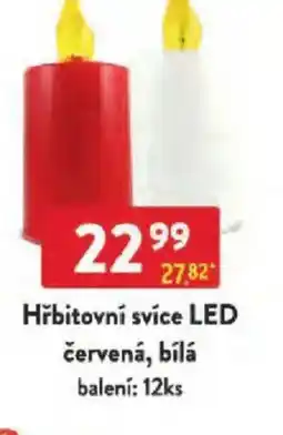 Qanto Hřbitovní svíce LED červená, bílá nabídka