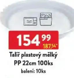 Qanto Talíř plastový mělký PP 22cm nabídka