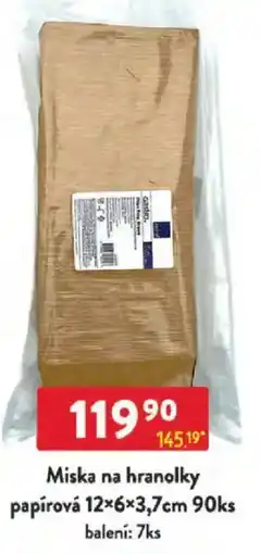 Qanto Miska na hranolky papírová nabídka