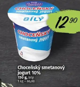 Choceňský smetanový jogurt 10%