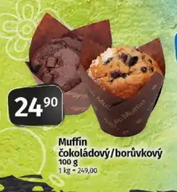 COOP TIP Muffin čokoládový/borůvkový nabídka