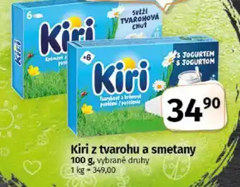 COOP TIP Kiri z tvarohu a smetany nabídka