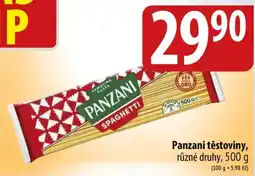 Bala Panzani těstoviny nabídka