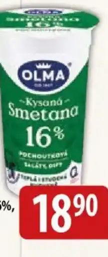 Bala OLMA Kysaná smetana pochoutková 16%, nabídka