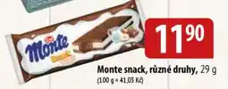 Bala Monte snack nabídka