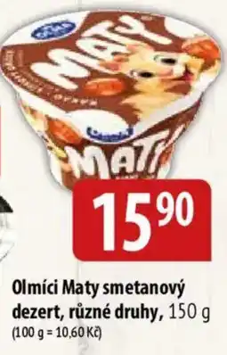 Bala Olmíci Maty smetanový dezert nabídka