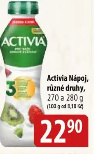 Bala Activia Nápoj nabídka