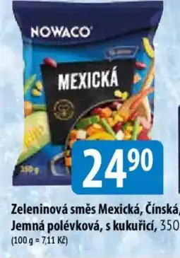 Bala NOWACO Zeleninová směs Mexická, Čínská, Jemná polévková, s kukuřicí nabídka
