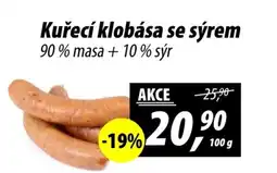 ZEMAN Kuřecí klobása se sýrem nabídka