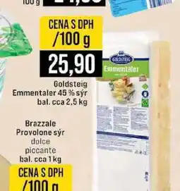 Jip Goldsteig Emmentaler 45% sýr bal. cca 2,5 kg 100g nabídka