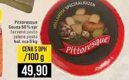 Jip Pittoresque Gouda 50% sýr červené pesto zelené pesto bal. cca 5 kg 100g nabídka