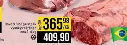 Jip Hovězí Rib Eye steak vysoký roštěnec cca 2-4 kg 1kg nabídka