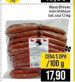 Jip Maso Dřevec mini klobása bal.cca 1,1 kg 100g nabídka
