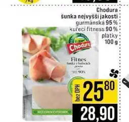 Jip Chodura šunka nejvyšší jakosti gurmánská 95% kuřeci fitness 90 % platky nabídka