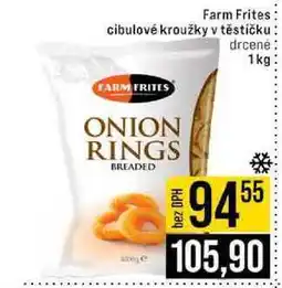 Jip Farm Frites cibulové kroužky v těstičku drcené nabídka