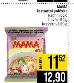 Jip MAMA instantní polévka kachni 55 g hovězí 60 g krevetová 60 g nabídka